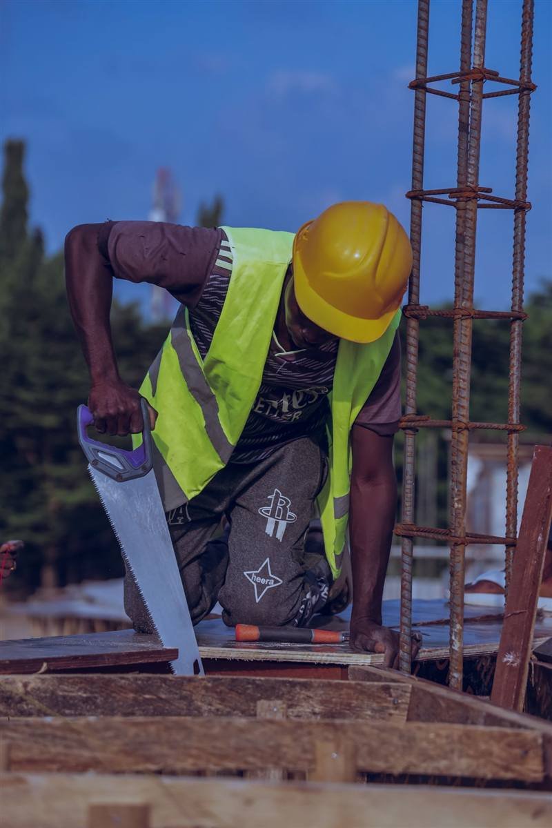 Worker on a building site